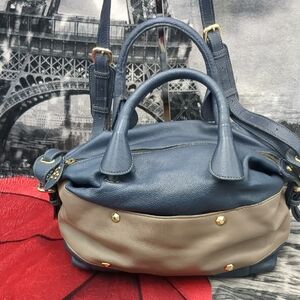 Oryany Two Tone Leather Satchel
